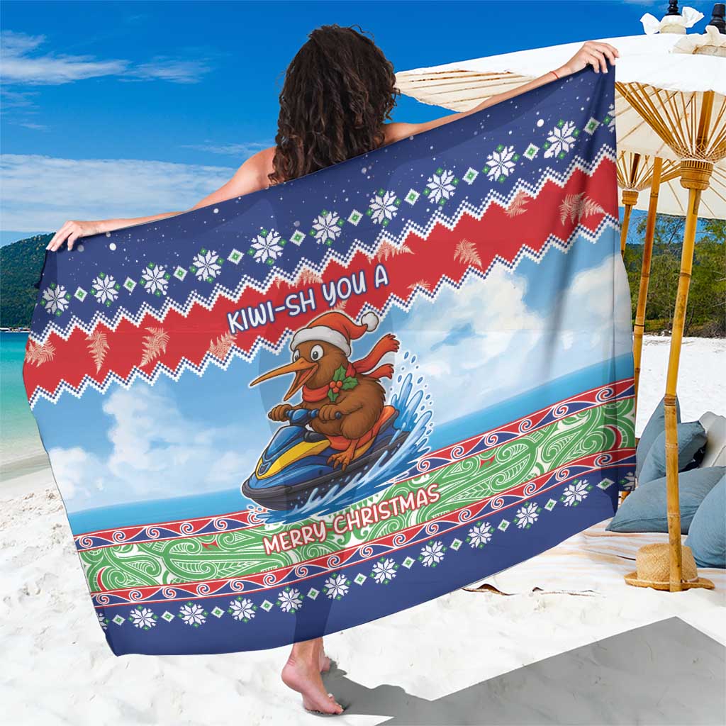New Zealand Christmas Sarong Funny Jet Ride Kiwi Xmas - Aussie Hoodie