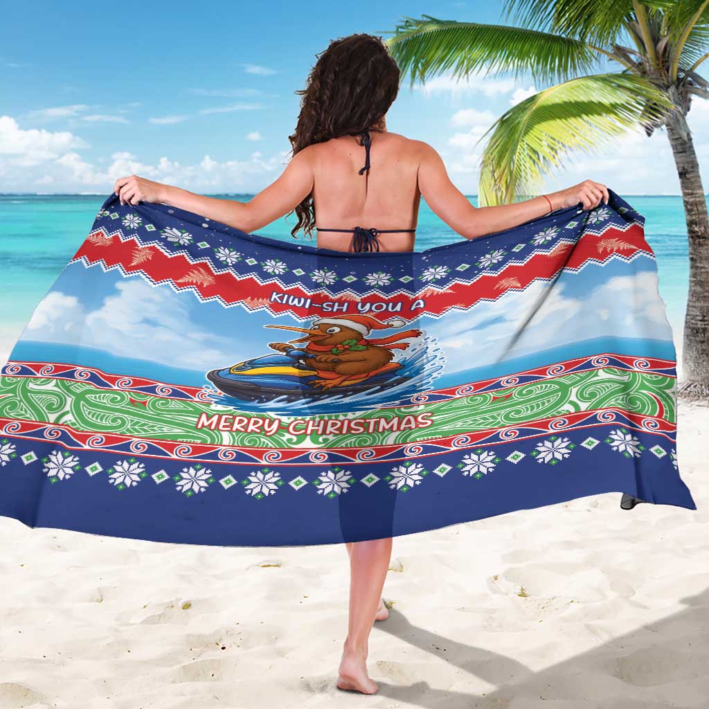 New Zealand Christmas Sarong Funny Jet Ride Kiwi Xmas - Aussie Hoodie