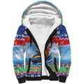 New Zealand Christmas Sherpa Hoodie Funny Jet Ride Kiwi Xmas - Aussie Hoodie