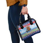 New Zealand Christmas Shoulder Handbag Funny Jet Ride Kiwi Xmas - Aussie Hoodie
