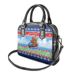 New Zealand Christmas Shoulder Handbag Funny Jet Ride Kiwi Xmas - Aussie Hoodie