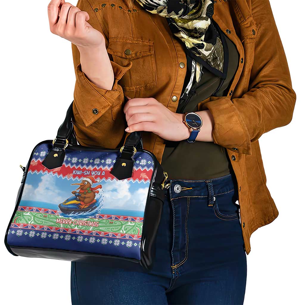 New Zealand Christmas Shoulder Handbag Funny Jet Ride Kiwi Xmas - Aussie Hoodie
