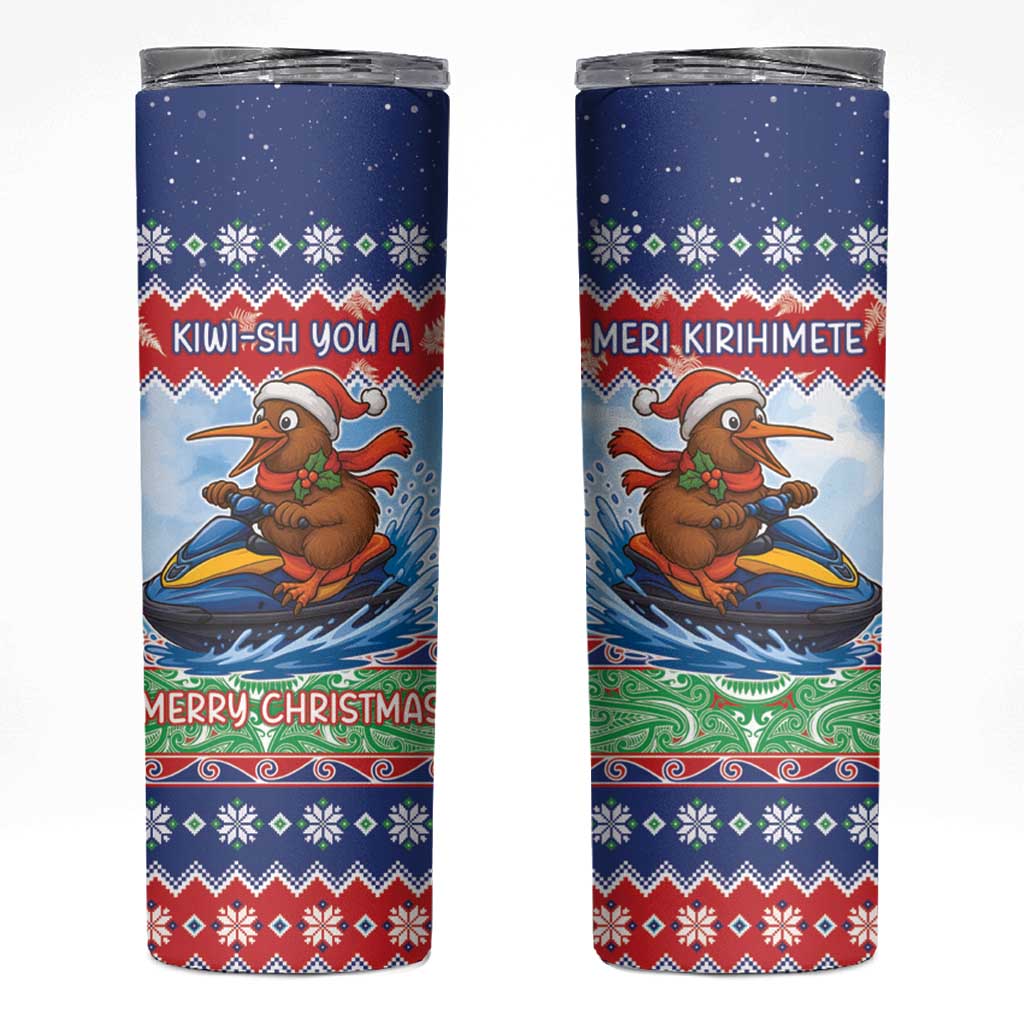 New Zealand Christmas Skinny Tumbler Funny Jet Ride Kiwi Xmas - Aussie Hoodie