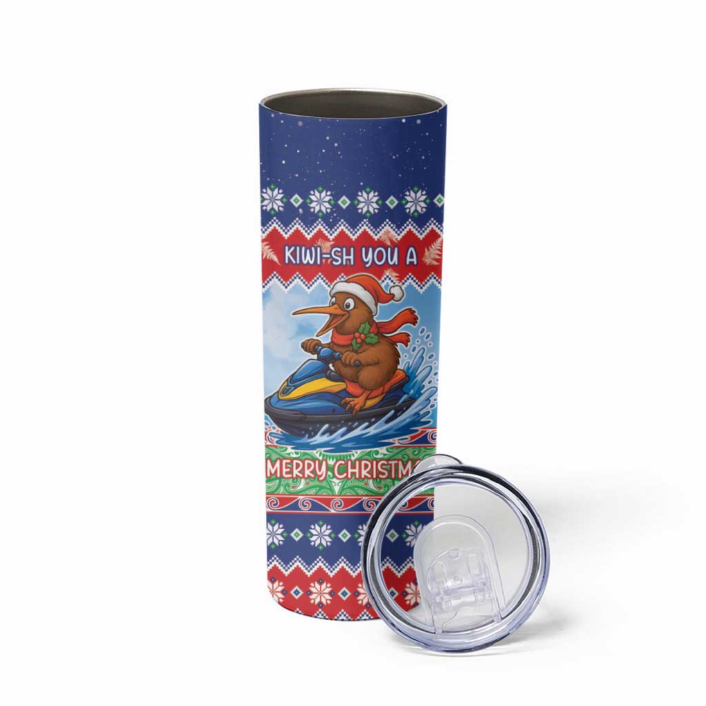 New Zealand Christmas Skinny Tumbler Funny Jet Ride Kiwi Xmas - Aussie Hoodie