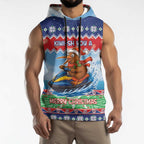 New Zealand Christmas Sleeveless Hoodie Funny Jet Ride Kiwi Xmas - Aussie Hoodie