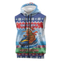 New Zealand Christmas Sleeveless Zip Hoodie Funny Jet Ride Kiwi Xmas LT05