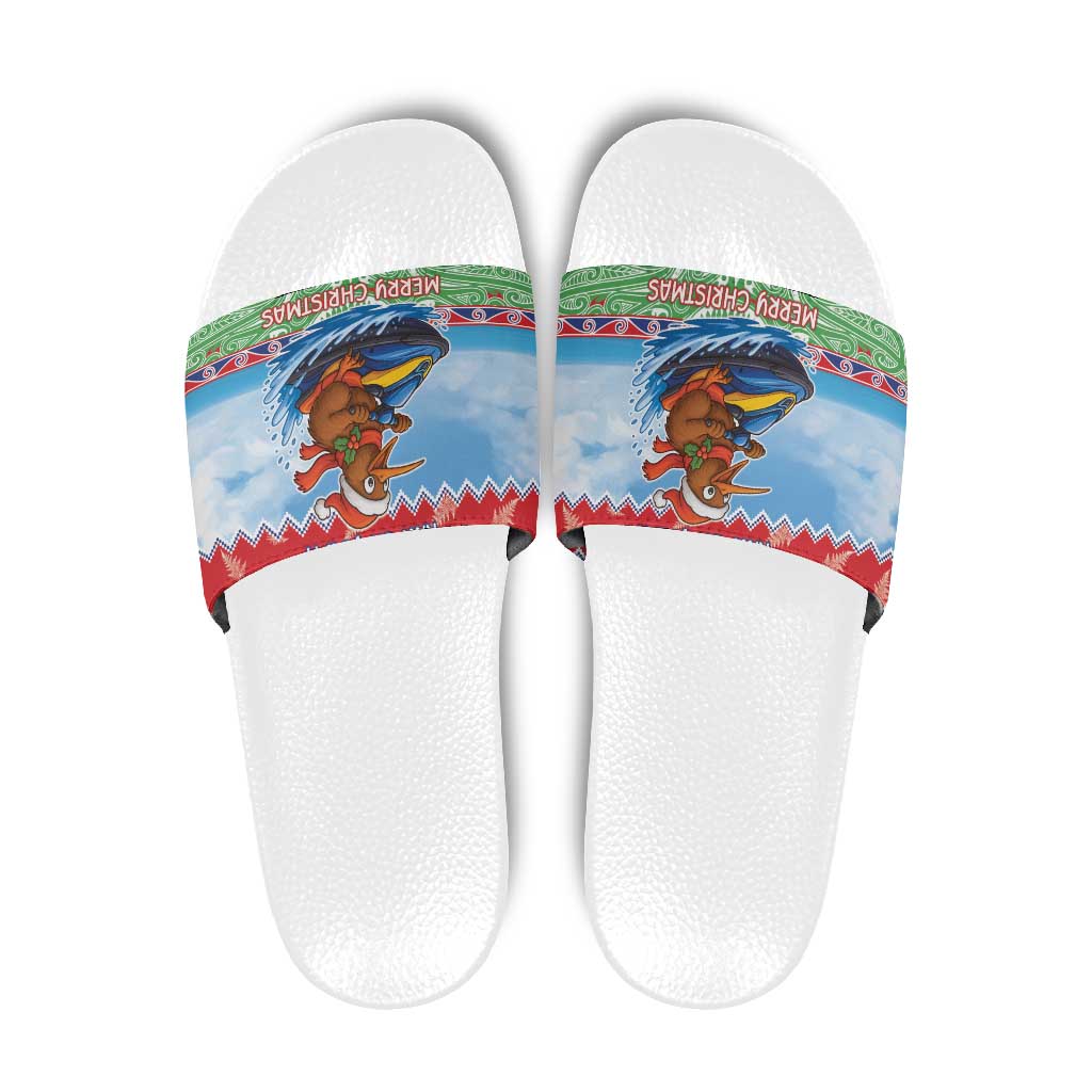 New Zealand Christmas Slide Sandals Funny Jet Ride Kiwi Xmas - Aussie Hoodie