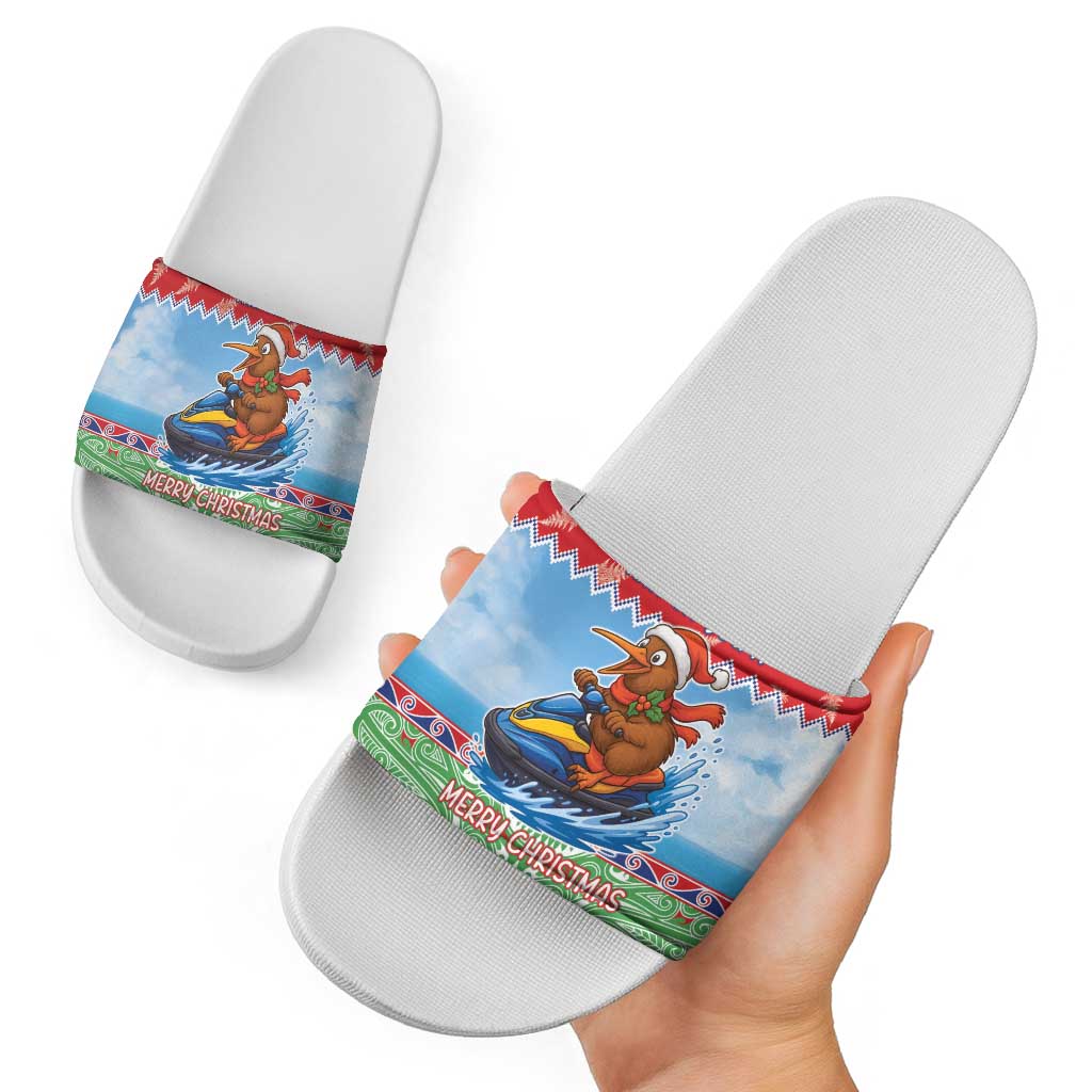 New Zealand Christmas Slide Sandals Funny Jet Ride Kiwi Xmas - Aussie Hoodie