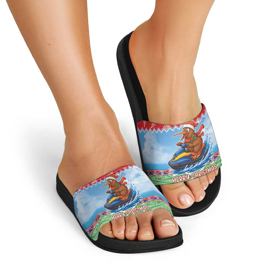 New Zealand Christmas Slide Sandals Funny Jet Ride Kiwi Xmas - Aussie Hoodie