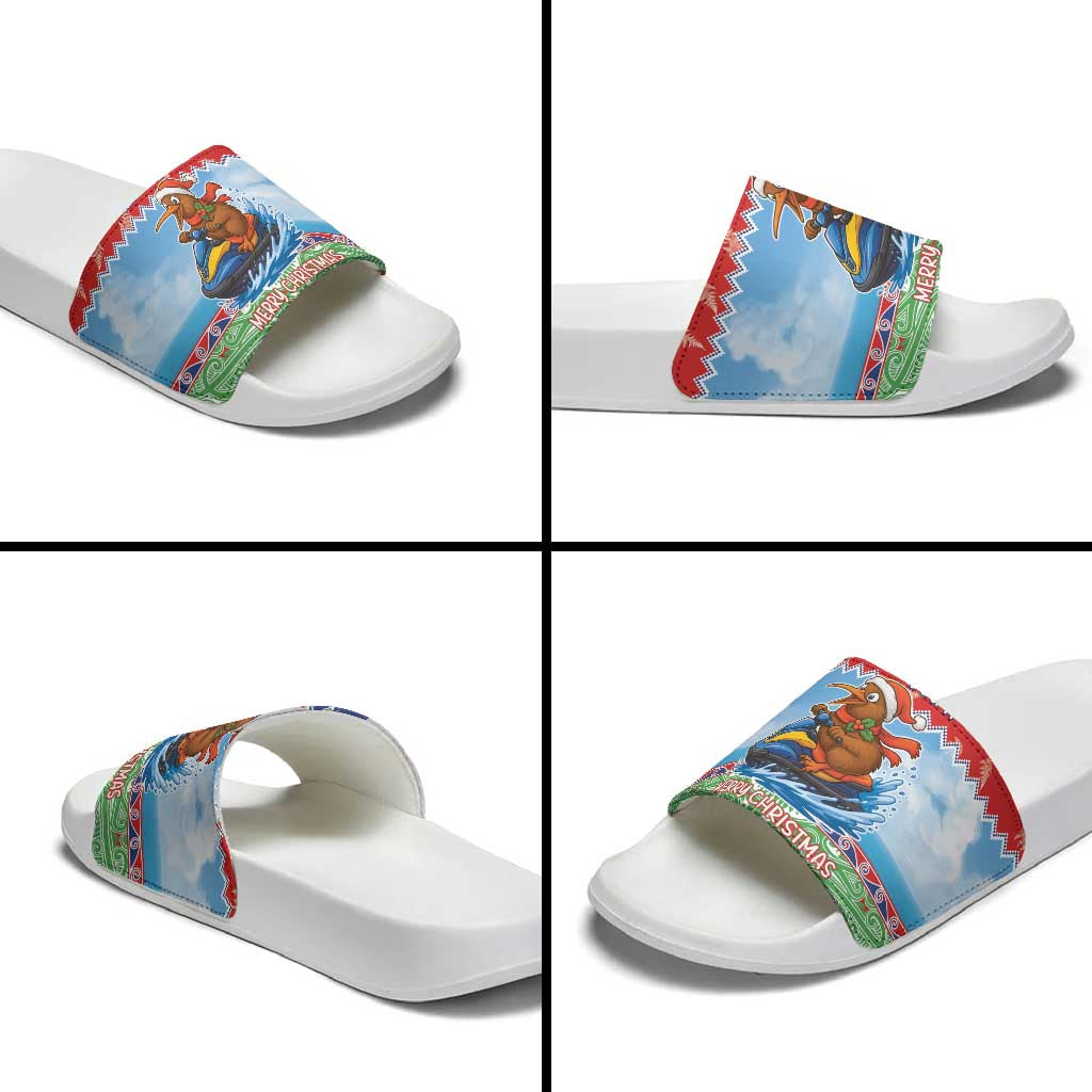 New Zealand Christmas Slide Sandals Funny Jet Ride Kiwi Xmas - Aussie Hoodie