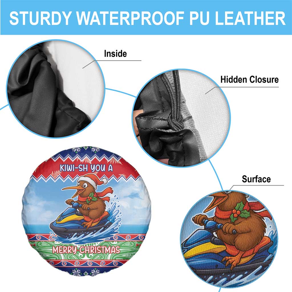 New Zealand Christmas Spare Tire Cover Funny Jet Ride Kiwi Xmas - Aussie Hoodie