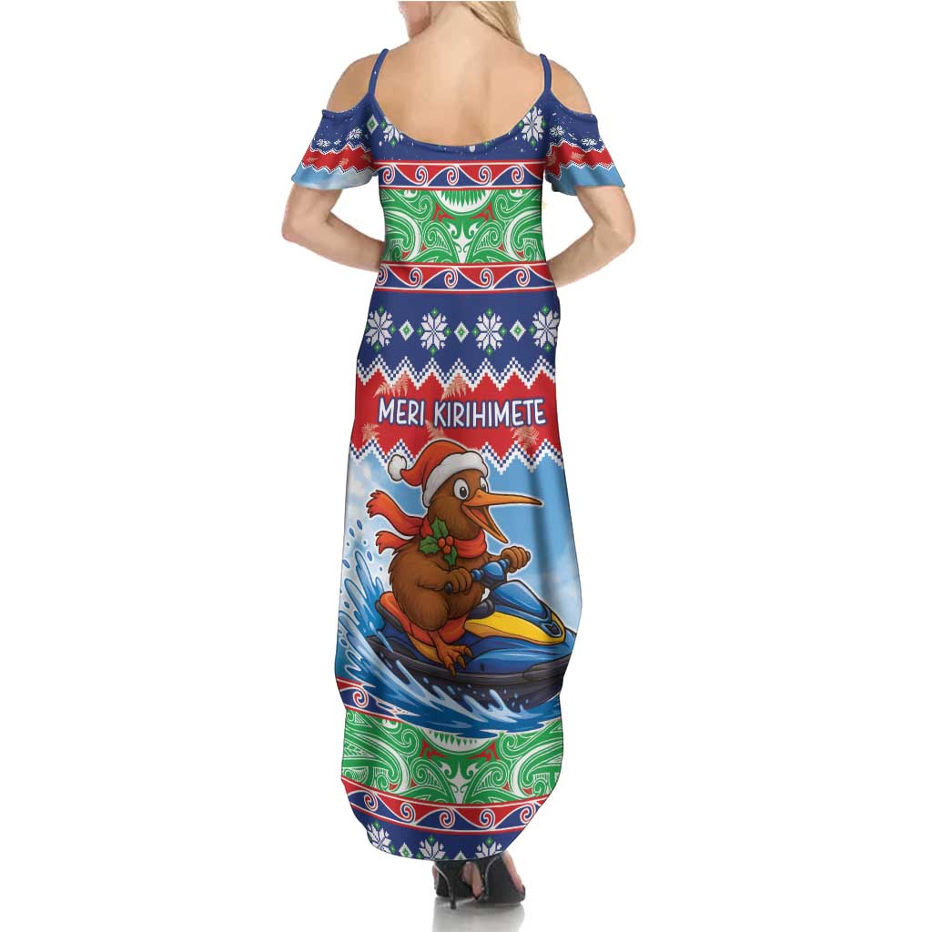 New Zealand Christmas Summer Maxi Dress Funny Jet Ride Kiwi Xmas - Aussie Hoodie