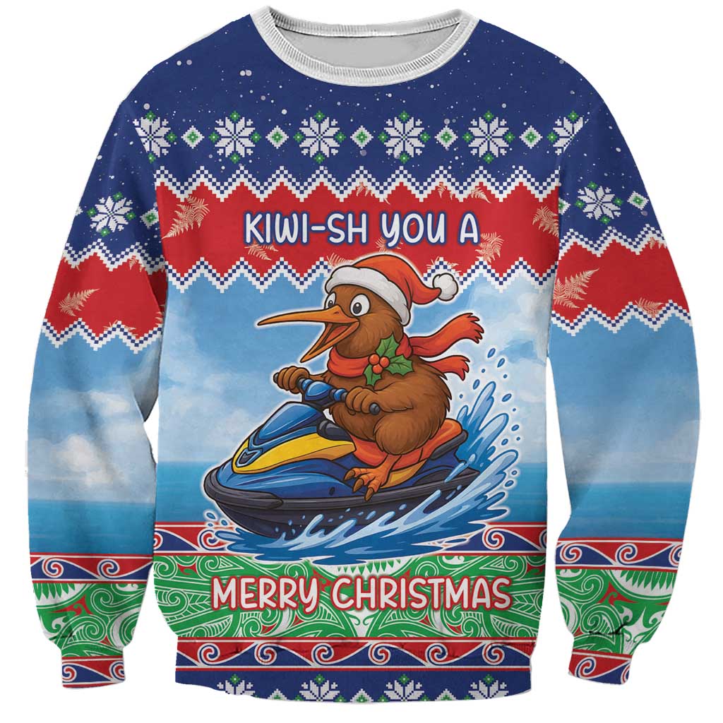 New Zealand Christmas Sweatshirt Funny Jet Ride Kiwi Xmas - Aussie Hoodie