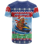 New Zealand Christmas T Shirt Funny Jet Ride Kiwi Xmas - Aussie Hoodie