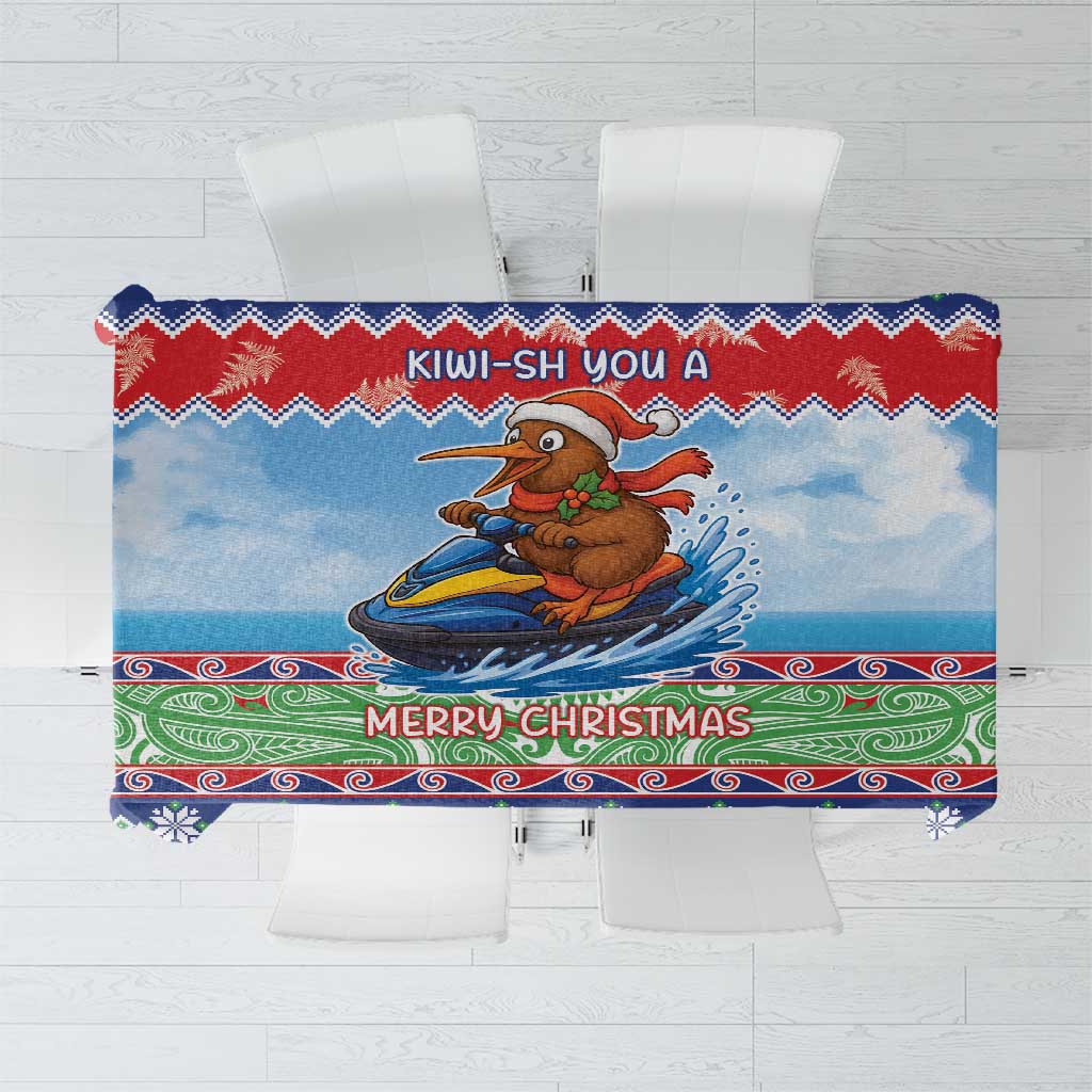 New Zealand Christmas Tablecloth Funny Jet Ride Kiwi Xmas - Aussie Hoodie