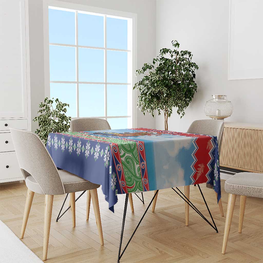 New Zealand Christmas Tablecloth Funny Jet Ride Kiwi Xmas - Aussie Hoodie