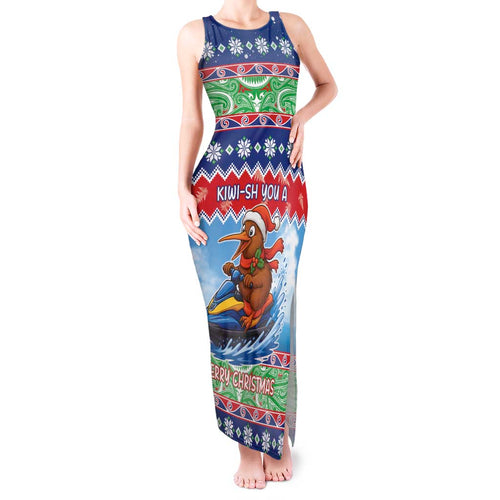 New Zealand Christmas Tank Maxi Dress Funny Jet Ride Kiwi Xmas - Aussie Hoodie