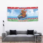 New Zealand Christmas Tapestry Funny Jet Ride Kiwi Xmas - Aussie Hoodie