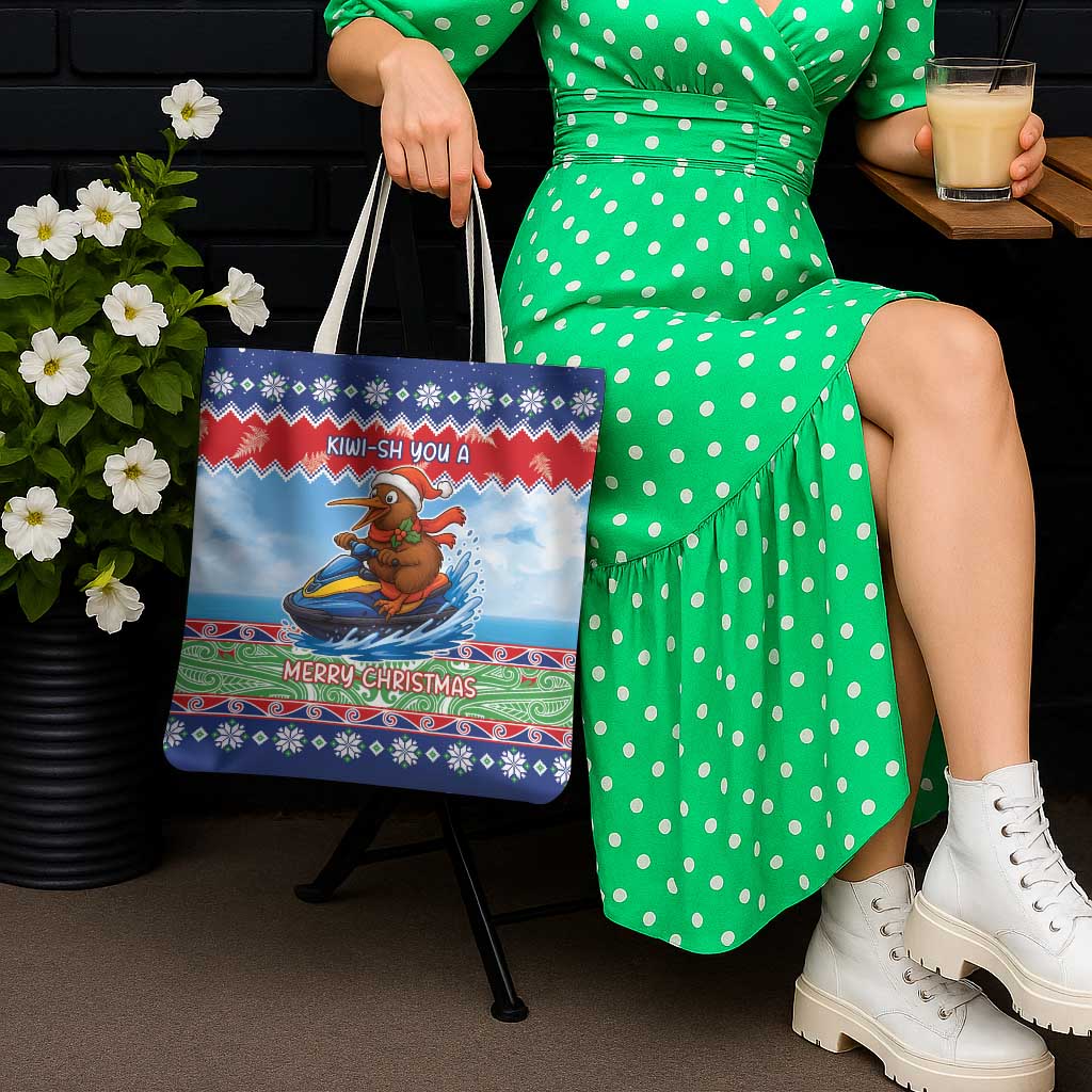New Zealand Christmas Tote Bag Funny Jet Ride Kiwi Xmas - Aussie Hoodie