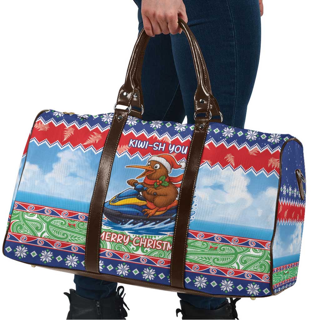 New Zealand Christmas Travel Bag Funny Jet Ride Kiwi Xmas - Aussie Hoodie