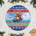 New Zealand Christmas Tree Skirt Funny Jet Ride Kiwi Xmas - Aussie Hoodie