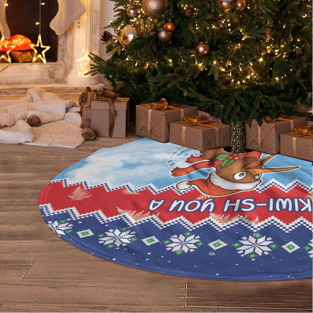 New Zealand Christmas Tree Skirt Funny Jet Ride Kiwi Xmas - Aussie Hoodie