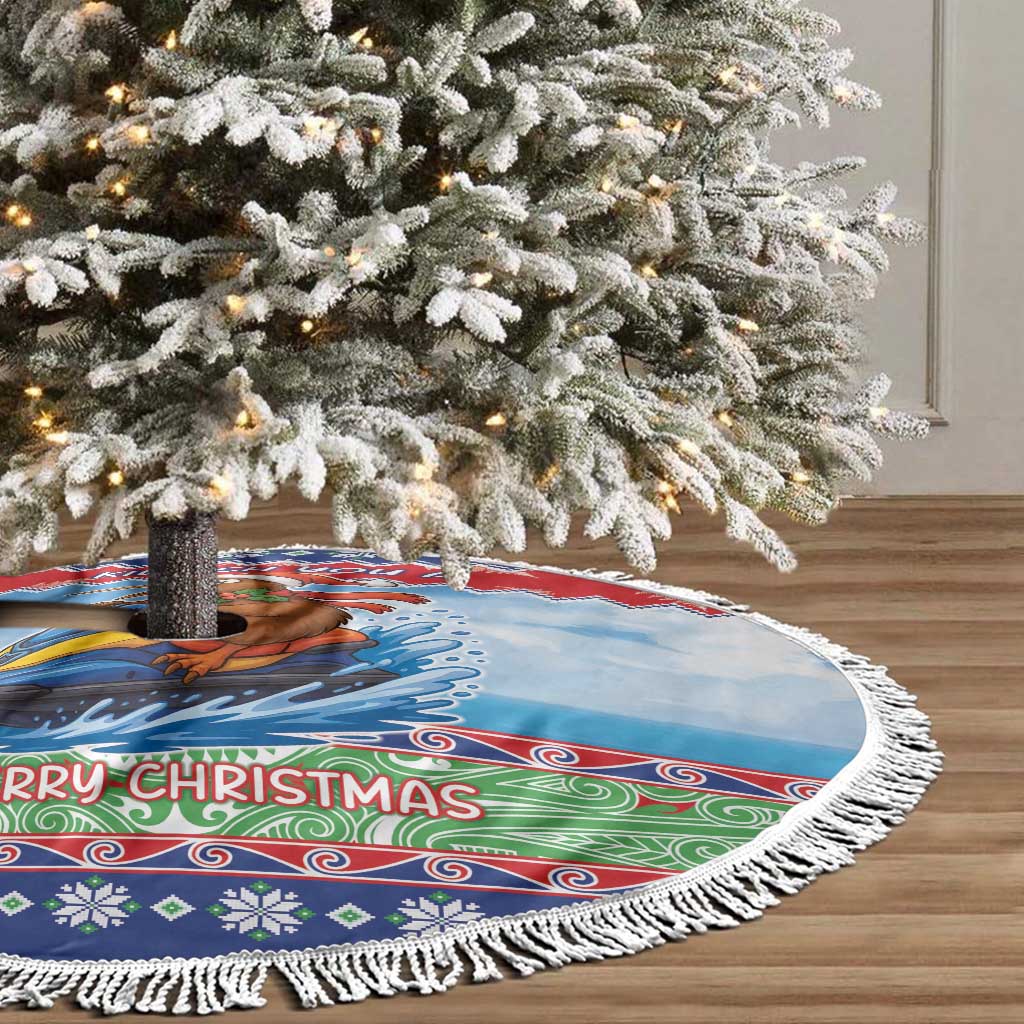 New Zealand Christmas Tree Skirt Funny Jet Ride Kiwi Xmas - Aussie Hoodie
