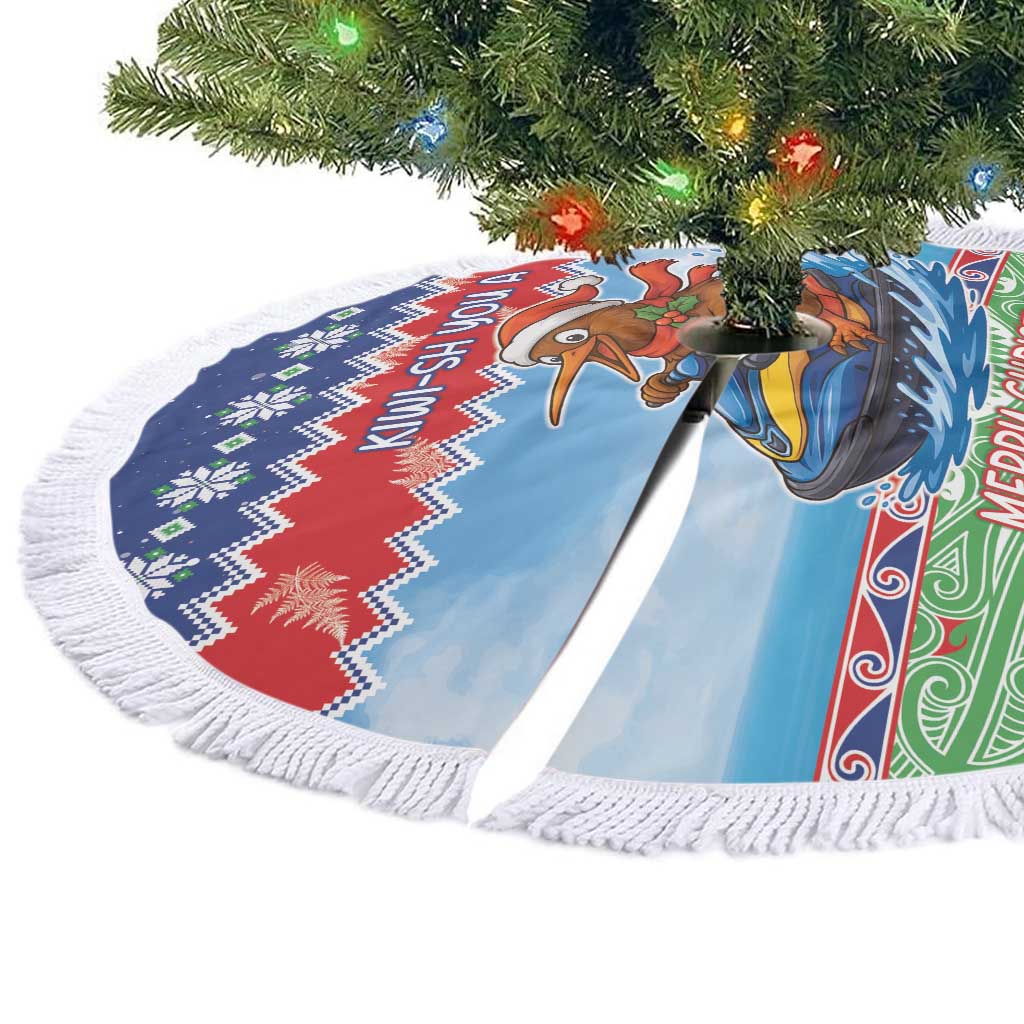 New Zealand Christmas Tree Skirt Funny Jet Ride Kiwi Xmas - Aussie Hoodie