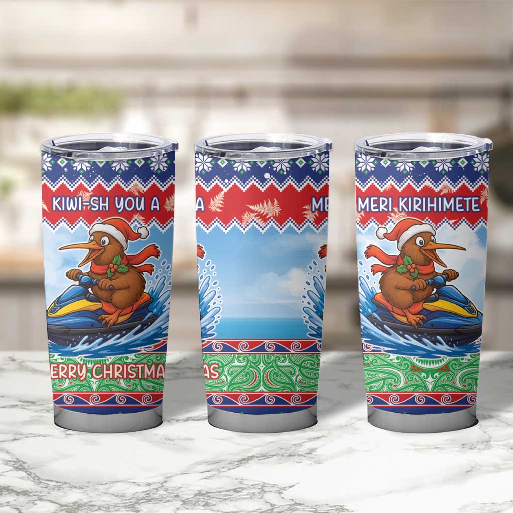 New Zealand Christmas Tumbler Cup Funny Jet Ride Kiwi Xmas - Aussie Hoodie