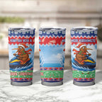New Zealand Christmas Tumbler Cup Funny Jet Ride Kiwi Xmas - Aussie Hoodie