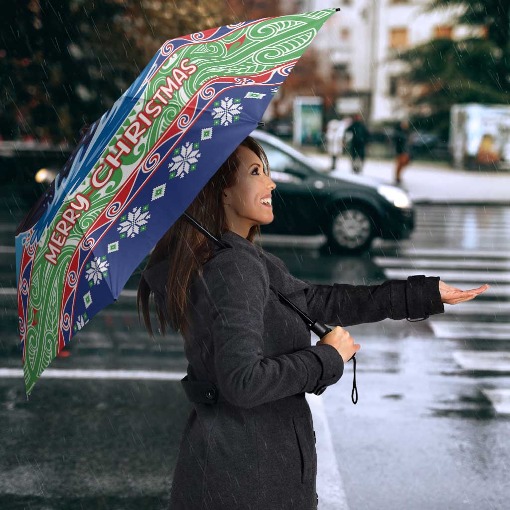 New Zealand Christmas Umbrella Funny Jet Ride Kiwi Xmas - Aussie Hoodie