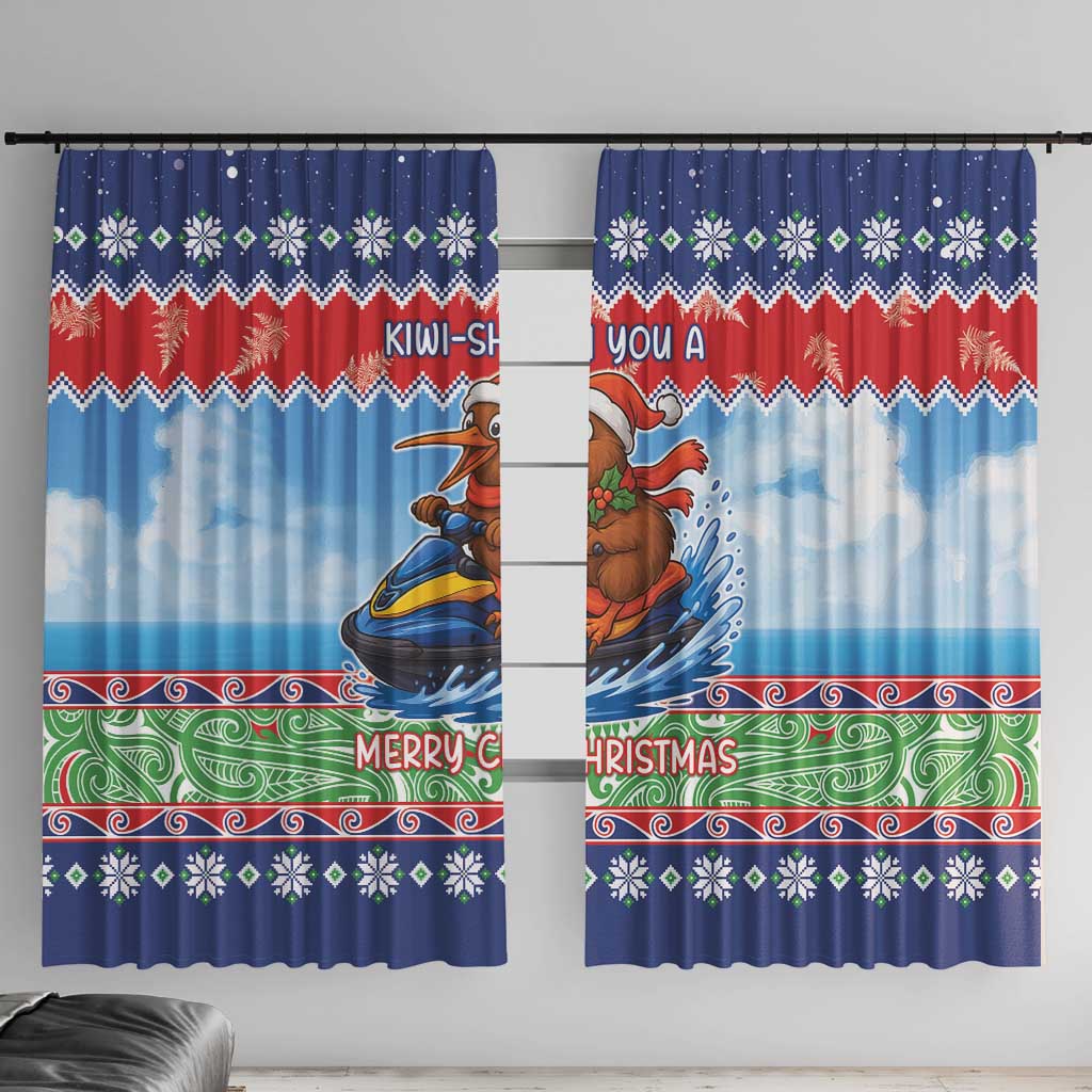 New Zealand Christmas Window Curtain Funny Jet Ride Kiwi Xmas - Aussie Hoodie