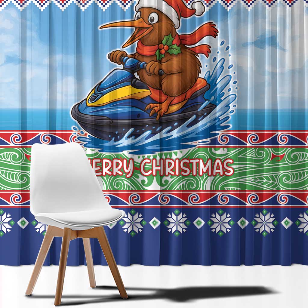 New Zealand Christmas Window Curtain Funny Jet Ride Kiwi Xmas - Aussie Hoodie