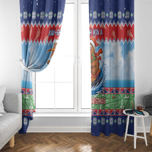 New Zealand Christmas Window Curtain Funny Jet Ride Kiwi Xmas - Aussie Hoodie