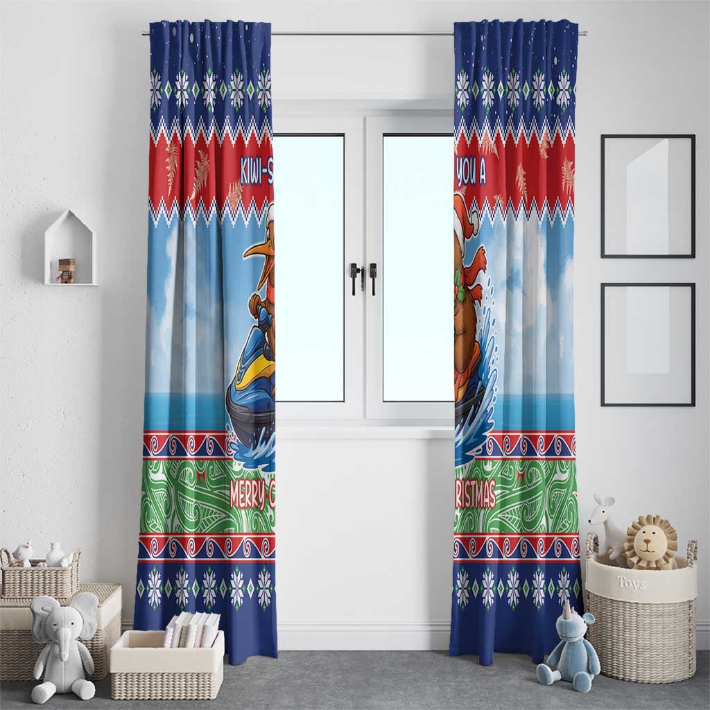New Zealand Christmas Window Curtain Funny Jet Ride Kiwi Xmas - Aussie Hoodie