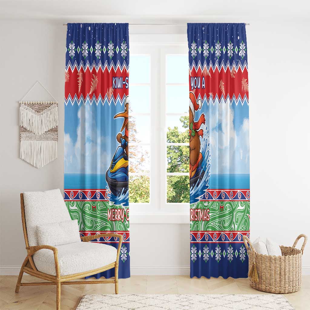 New Zealand Christmas Window Curtain Funny Jet Ride Kiwi Xmas - Aussie Hoodie