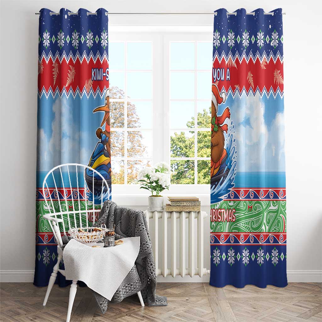 New Zealand Christmas Window Curtain Funny Jet Ride Kiwi Xmas - Aussie Hoodie
