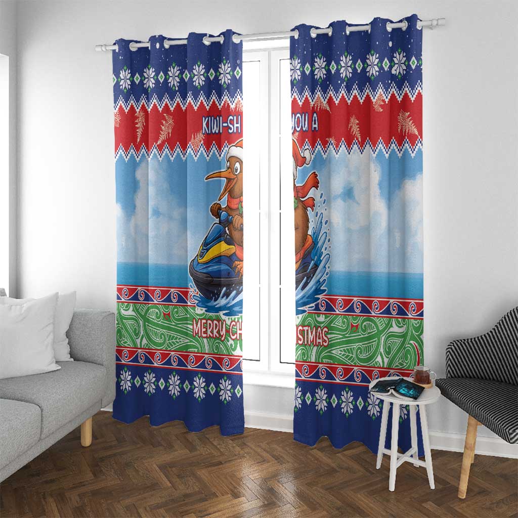 New Zealand Christmas Window Curtain Funny Jet Ride Kiwi Xmas - Aussie Hoodie