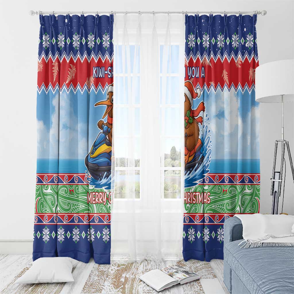 New Zealand Christmas Window Curtain Funny Jet Ride Kiwi Xmas - Aussie Hoodie
