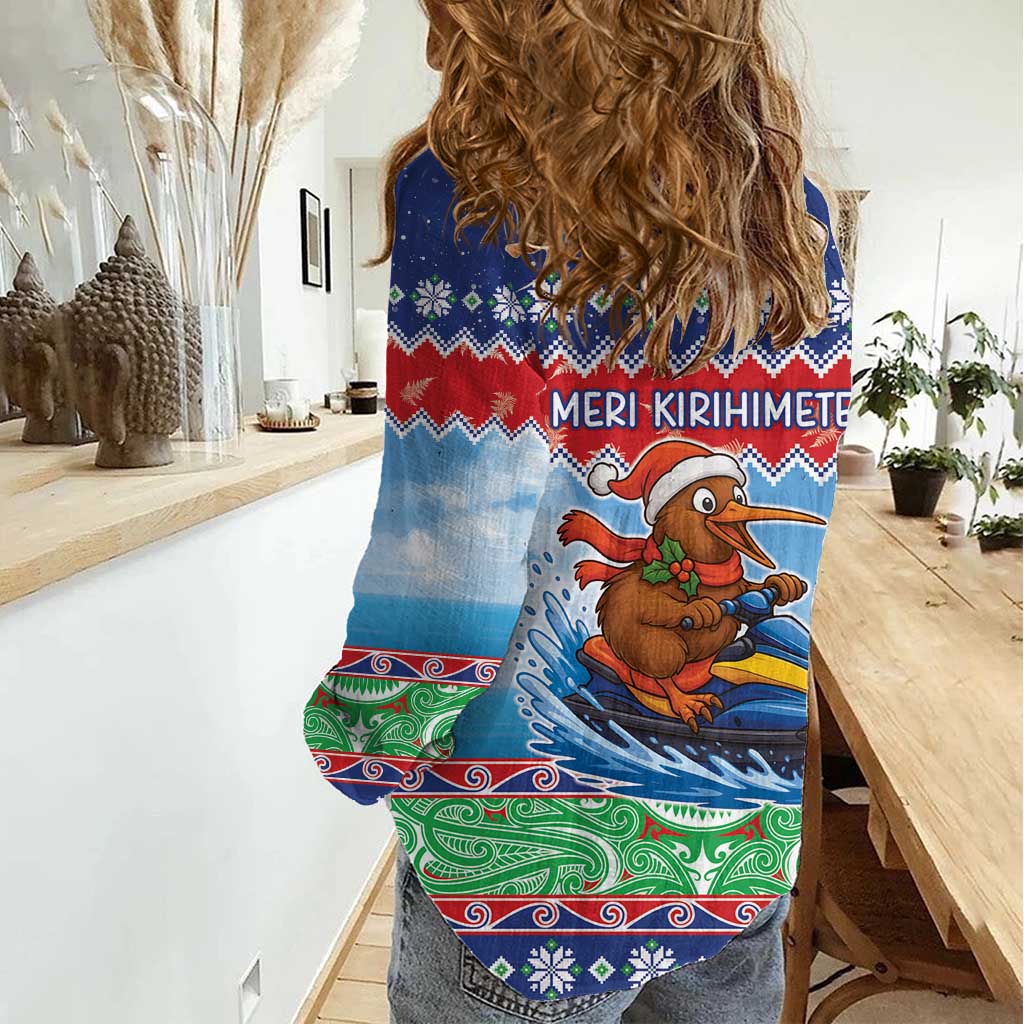 New Zealand Christmas Women Casual Shirt Funny Jet Ride Kiwi Xmas - Aussie Hoodie