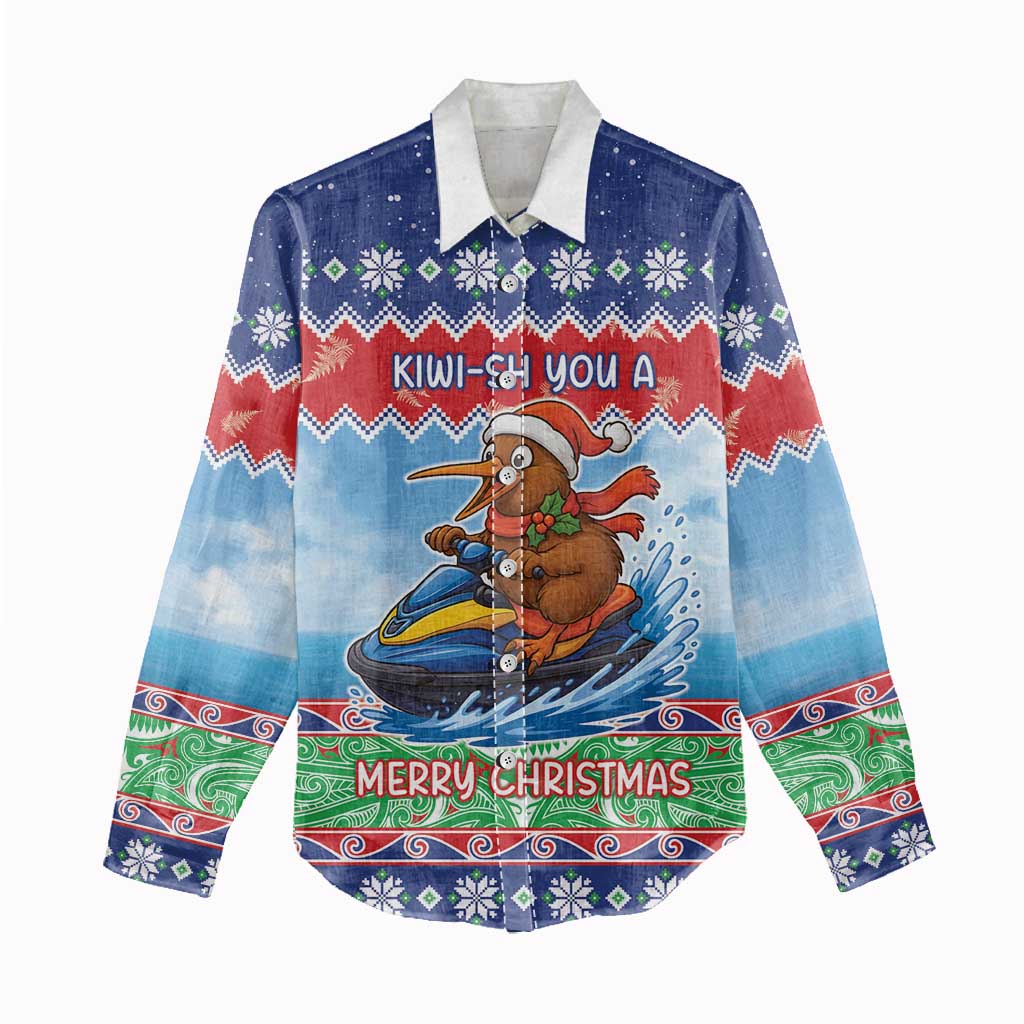 New Zealand Christmas Women Casual Shirt Funny Jet Ride Kiwi Xmas - Aussie Hoodie