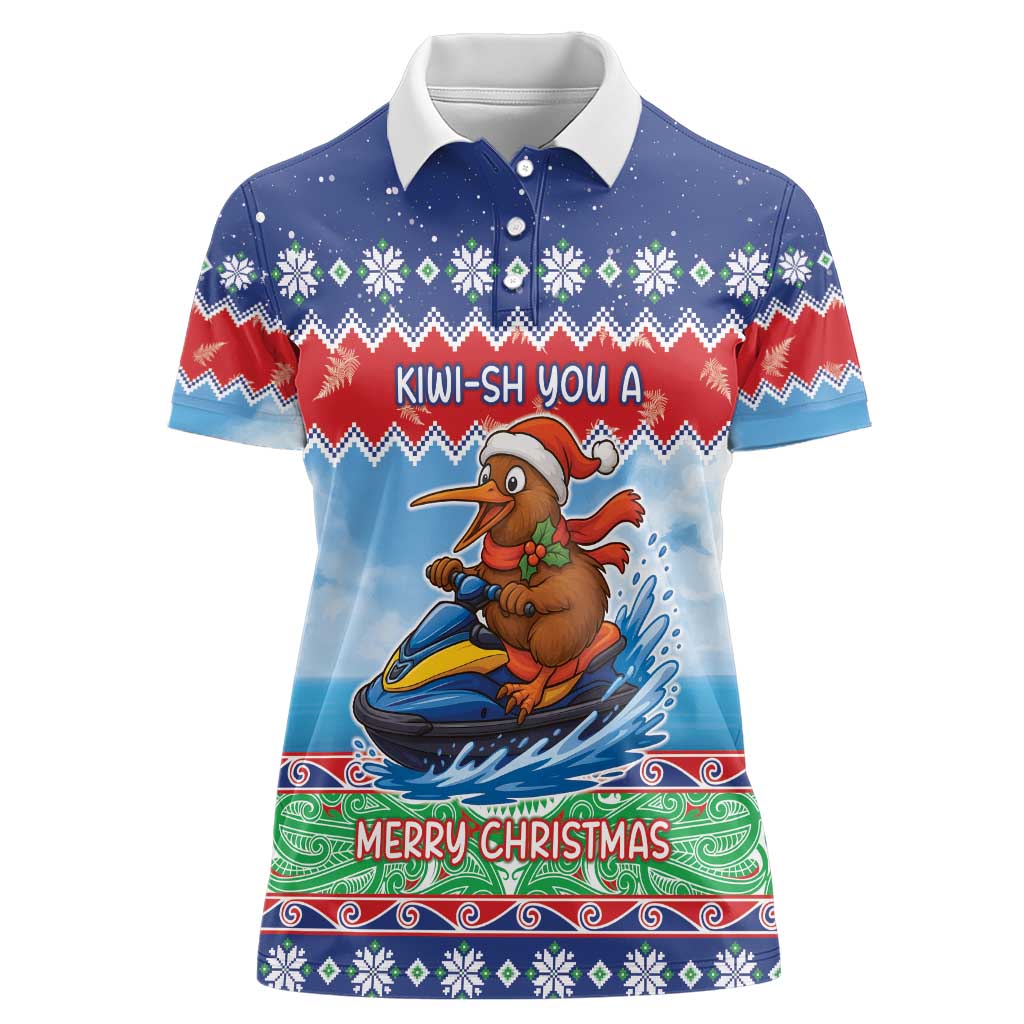 New Zealand Christmas Women Polo Shirt Funny Jet Ride Kiwi Xmas - Aussie Hoodie