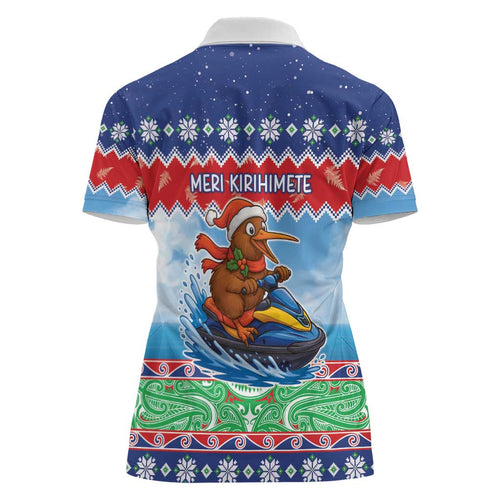 New Zealand Christmas Women Polo Shirt Funny Jet Ride Kiwi Xmas - Aussie Hoodie