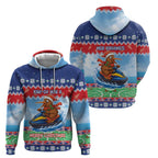 New Zealand Christmas Zip Hoodie Funny Jet Ride Kiwi Xmas - Aussie Hoodie