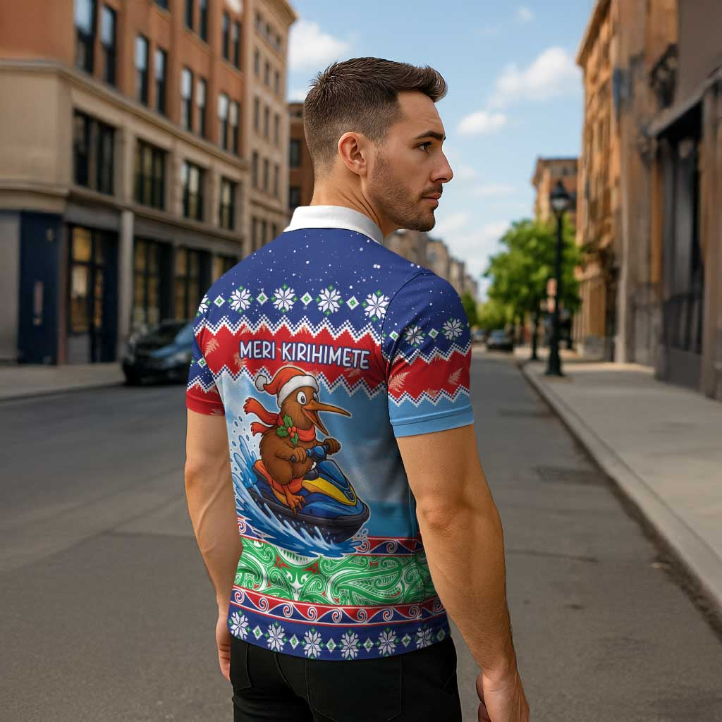 New Zealand Christmas Zipper Polo Shirt Funny Jet Ride Kiwi Xmas - Aussie Hoodie