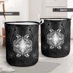 New Zealand Matariki Laundry Basket Maori Moko Black Galaxy