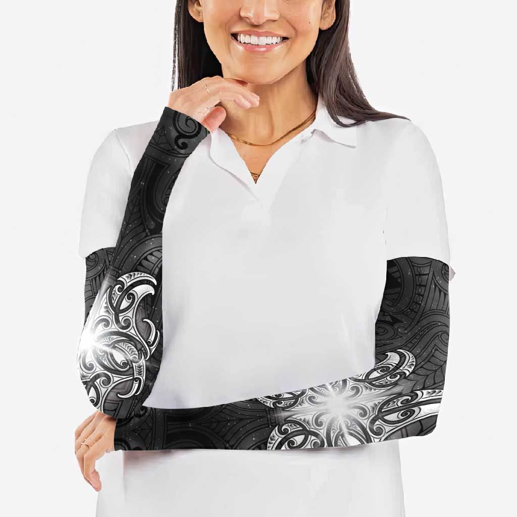 New Zealand Matariki Arm Sleeves Maori Moko Black Galaxy