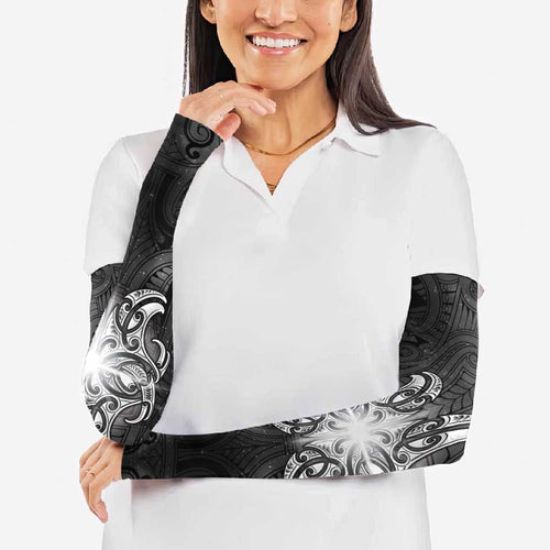 New Zealand Matariki Arm Sleeves Maori Moko Black Galaxy