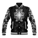 New Zealand Matariki Baseball Jacket Maori Moko Black Galaxy