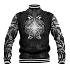 New Zealand Matariki Baseball Jacket Maori Moko Black Galaxy